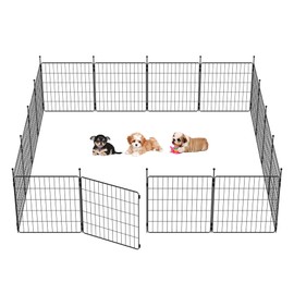 FXW MiniPaws Dog Playpen Designed for Puppies/Small Dogs, Expandable Dog Pen for Indoor/Outdoor Use, 24 inch 16 Panels
