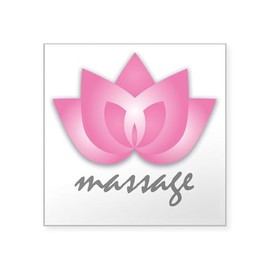 CafePress Lotus Flower Massage Square Sticker 3 X 3 Square Bumper Sticker Car Decal