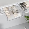 Under-Desk Mini Drawer Organizer for Office Storage Clear Black