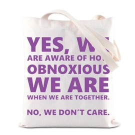 TGBJE Best Friends Tote Bag Friendship Gift Girls Trip Vacation Gift Bachelorette Trip Shopping Bag Soul Sister Gifts (C-obnoxious we are tote)