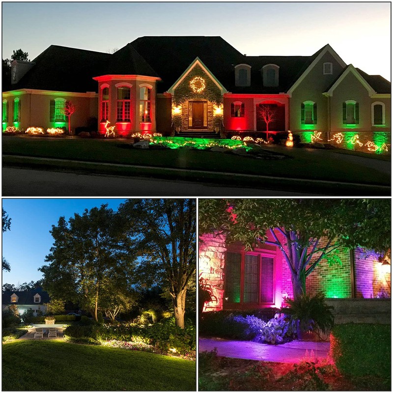 Junview Low Voltage Landscape Lights RGBW LED Well Lights Landscape