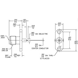 TE Connectivity 1052901-1 SMA Connector, Jack, Female Socket, Panel mount 50 Ohm