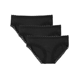 Natori Women's Bliss Girl Brief, Black (3 Pack), XX-Large
