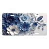 Vanity Aluminum Front License Plate (Blue and White Floral)