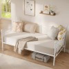 VECELO Classic Metal Daybed Frame Mattress Foundation Bed Sofa with