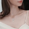 Women's Pendant and Chain Necklace with Infinity Cross Symbol, Made