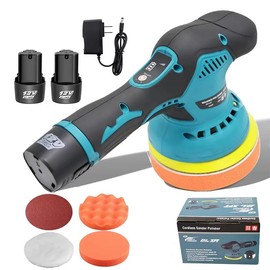 Cordless Buffer Polisher, 6 Inch Portable Polisher with 2 Pcs 12V Lithium Battery, 6 Variable Speed 2500-5000RPM Polishing 2025 NEW Perfect for Car Detailing/Polishing/Waxing