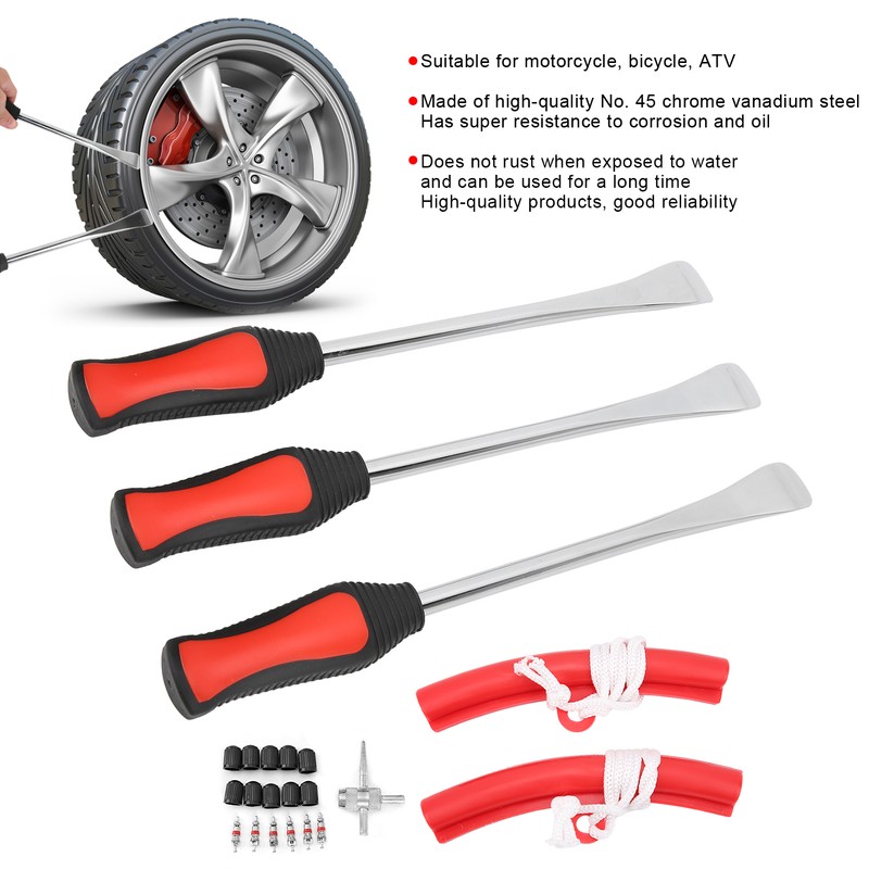 Tire Spoon Lever Iron Tool Set Repair Detachable Kit with