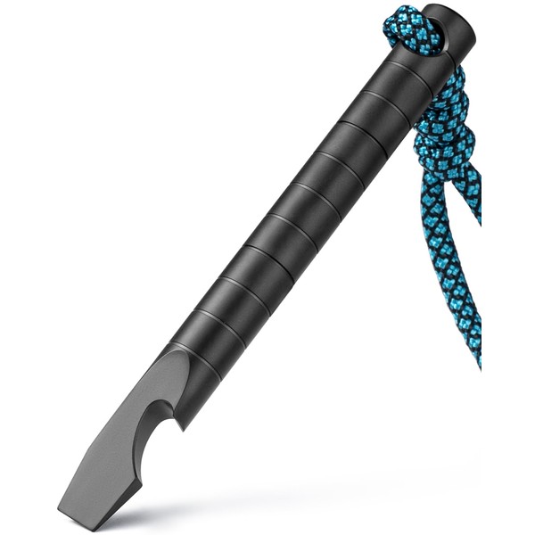 TISUR Titanium EDC Pry Bar, Keychain Prybar Multitool With Bottle