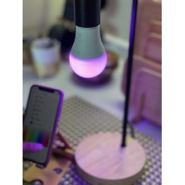 Qivation TiO2 Smart LED Light Bulb 8W 800lm E26 with 24/7 Air Purification, BLT+WiFi Smart Bulb, RGB Full Color, Compatible with Alexa & Google Assistant, No Hub Required