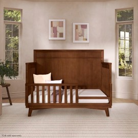 Evolur Convertible Crib Toddler Guard Rail in Walnut