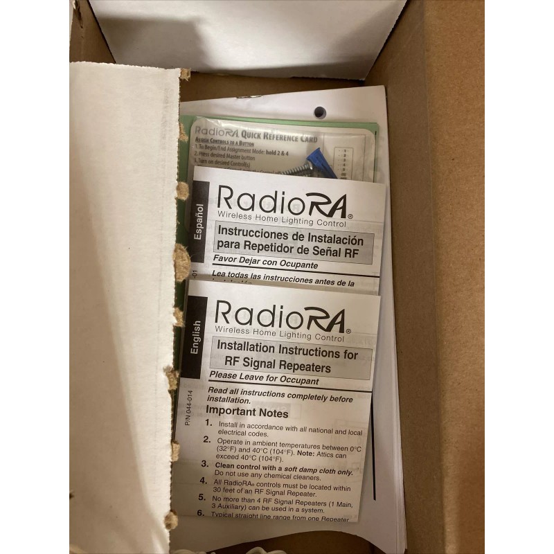 LUTRON RadioRa Main Repeater (RA-REP-WH) White New in box