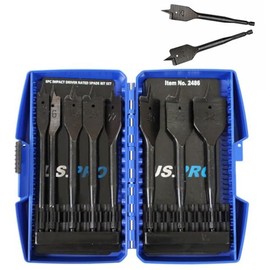 US PRO Impact Driver Spade Drill Bit Set, 12-32mm, 8 Pieces, Toughened Shank