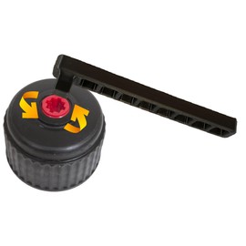 Generic 1/2"" Ratchet Head Wrench for Utility Jug Cap Insert - For use with VP Racing, JEGS, LC2, Scribner - Motorsports Fuel Utility Container Tool, Black, MWJ006