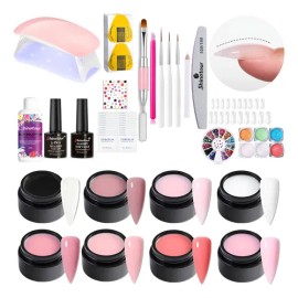 Kit Gel Extensión Construcción Poligel Reparación Uñas Rotas                                                                                          
