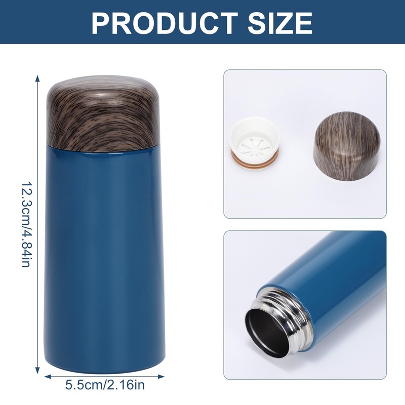 Risipu 150ml/5oz Small Water Bottle, Stainless Steel Mini Flask for