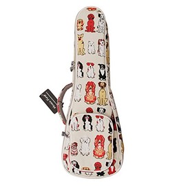 MUSIC FIRST Canvas 21“ Soprano"MR DOG" ukulele case ukulele bag ukulele cover, Original Design. Best Christmas Gift!