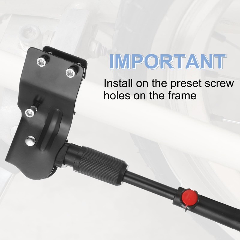 sourcing map Back Bike Kickstand Carbon Steel Bicycle Single-Side Kick