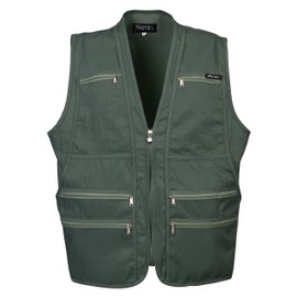 Beat The World Men's 9 Pockets Work Utility Vest Military Photo Safari Travel Vest (XL, Olive)