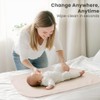 Konssy 2 Pack Faux Leather Baby Changing Mat 30"x17", Foldable