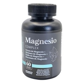 Magnesio Complex | 4 Magnesios Citrato, Glicinato, Gluconato y Óxido de Magnesio | 60 Capsulas | Sin Rellenos | Momosie