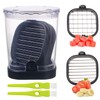 2-in-1 Detachable Fruit Slicer & Dicer, Stainless Steel Strawberry Slicer