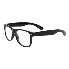 Clear Lens Geek/Nerd Retro Glasses,Black Frame