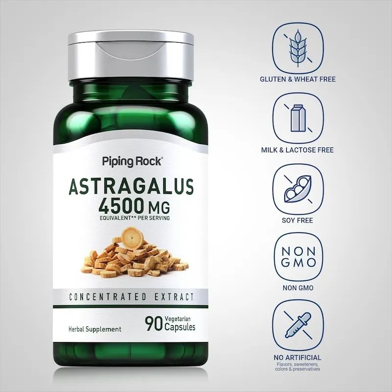Astrágalo Max Potentente 4500mg Astragalus 90u Americano #1 Sabor Sin