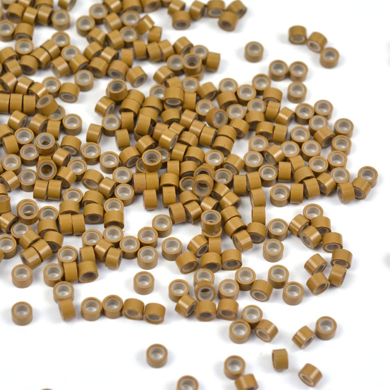 1000 unidades de microanillos forrados de silicona de 5 mm