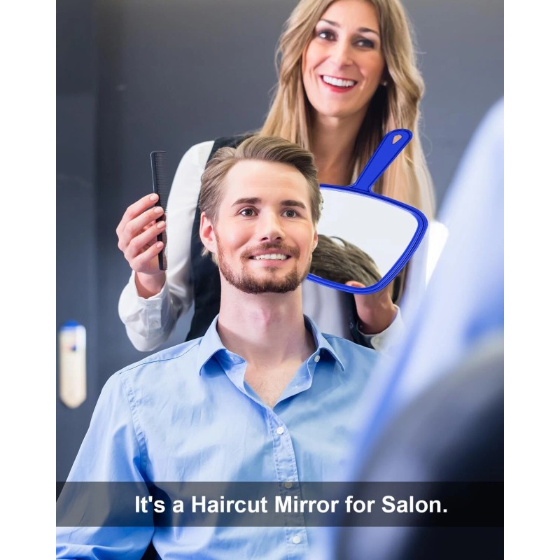 Not Supplied Large Hand Mirror, Salon Barber Hairdressing Handheld Mirror