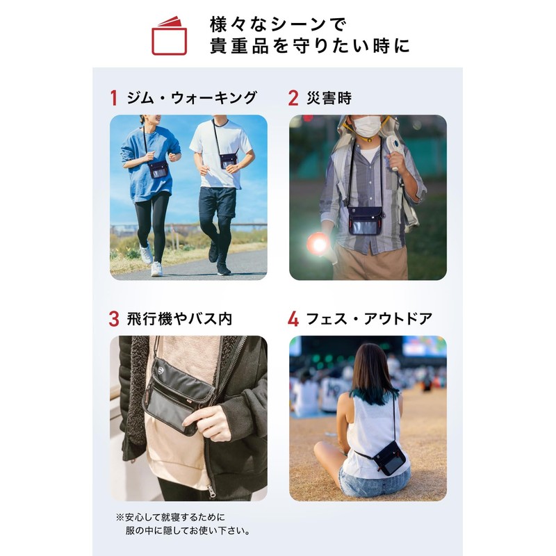 (2019 Improved Version) PASSFIT-mini® Passport Case, Hangs From Neck, Skimming