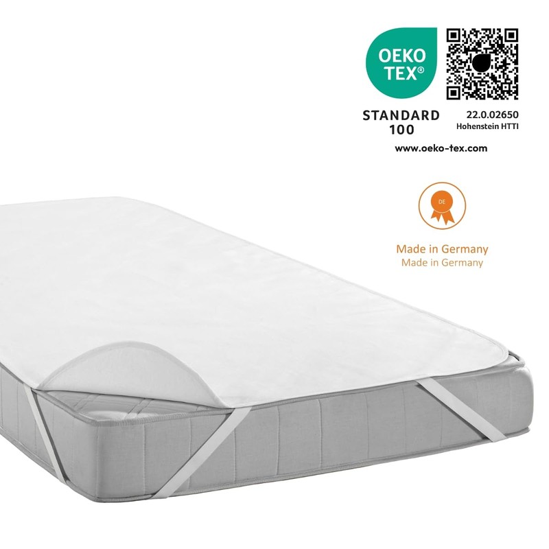 sleepling Premium Molton Mattress Protector 100 x 200 cm, 100%