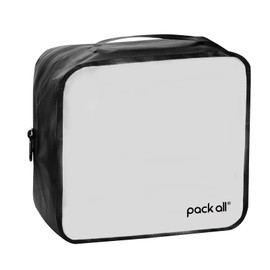 pack all Seamless Zipper Pouch Clear Zipper Bag Makeup Pouch Water-resistant Material Zip Bags for Storage, Travel, Office (M)