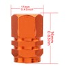 TOMALL Orange Hexagon Style Wheel Tyre Valve Caps for SUV