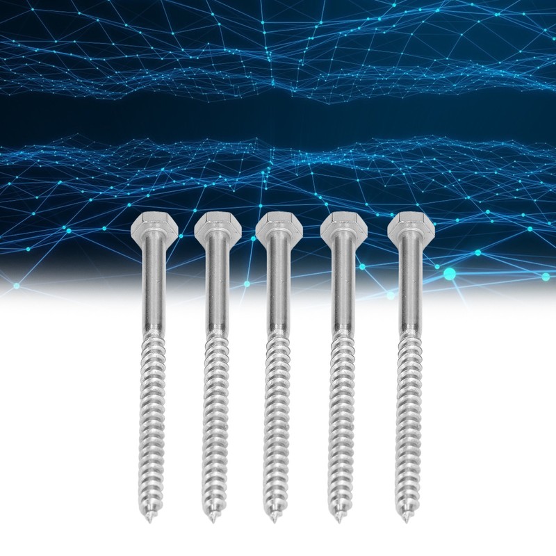 304 Stainless Steel Half Thread Bolt Wood Hex Lag Screws