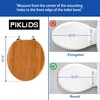 Toilet Seat, Solid Wood, Bamboo, High Gloss Finis, PIKLiDS (Round)