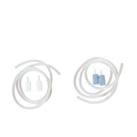 4-Pack Diffuser Stones & Tubing Set – 2 White & 2 Gray Oblong Stones – Includes 2 Pieces of Silicone Tubing – Ideal for Water Applications