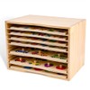 Wooden Puzzle Holder Rack, 7-Tier Puzzle Storage Shelf with Removable