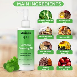 Centella Cleansing Oil - Korean Skincare Oil Cleanser for Face - Centella Asiatica Hydrating Facial Cleanser with Natural Ingredients - Gentle Daily Cleanser (100 ml)