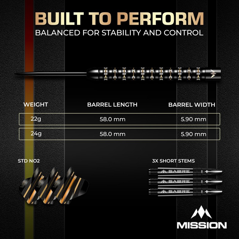 Mission | Mike De Decker Darts | Steel Tip |