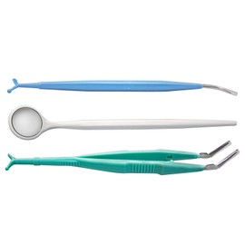 Vivid Single Use Dental Examination Kit – Includes Disposable Mirror, Explorer, Pliers – Pack of 100