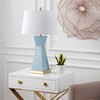 SAFAVIEH Lighting Collection Onder Robins Egg Blue/Gold 27-inch Table Lamp