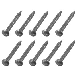 sourcing map 500Pcs Small Hardware Nails, 1 x 10mm Carbon Steel Round Head Nail Common Finishing Nail for Household Woodworking Picture Hanging DIY Projects, Grey