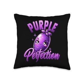 Ube Purple Yam Kawaii Pun Lover Purple Perfection Cute Ube Throw Pillow