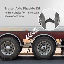 Lonffery 2 Packs 7-3/4 Trailer Alex Equalizer with 262L Shackle Straps, Trailer Axle Hanger Kit Fit for 3500lb-7000lb Double Eye Spring