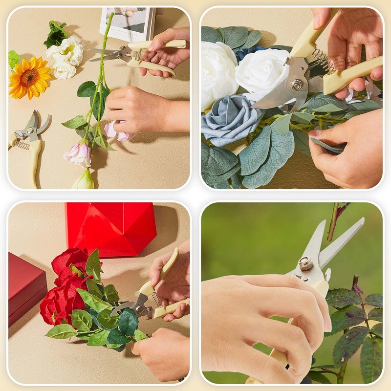 Amylove 24 Pcs Garden Flower Shears Pruning Scissors Valentine Heavy