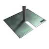 OnlineEEI Base Plate, Zinc Coated Steel, for use with Pipe