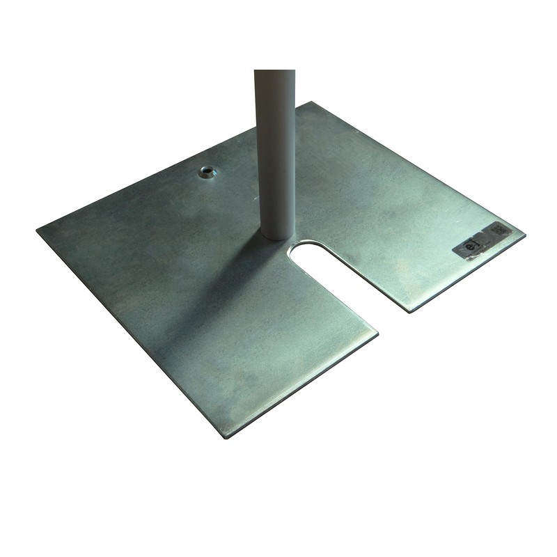 OnlineEEI Base Plate, Zinc Coated Steel, for use with Pipe