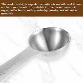 Yuanchu 2Pcs Measuring Spoons, 1 Teaspoon(5 mL | 5 cc | 1/3 Tablespoon), Stainless Steel Measuring Spoon Sliver Measure Scoop Narrow Long Handle Design for Spice Jar Ground Coffee Beans Tea