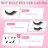 Glowing Win Cat Eye Lashes, 5 Pairs, Fox Eyelashes, Natural